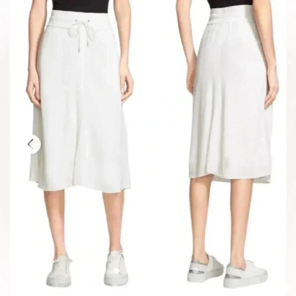 Helmut Lang Blaze Drawstring Waist Off White Skirt Size Small - Picture 10 of 11
